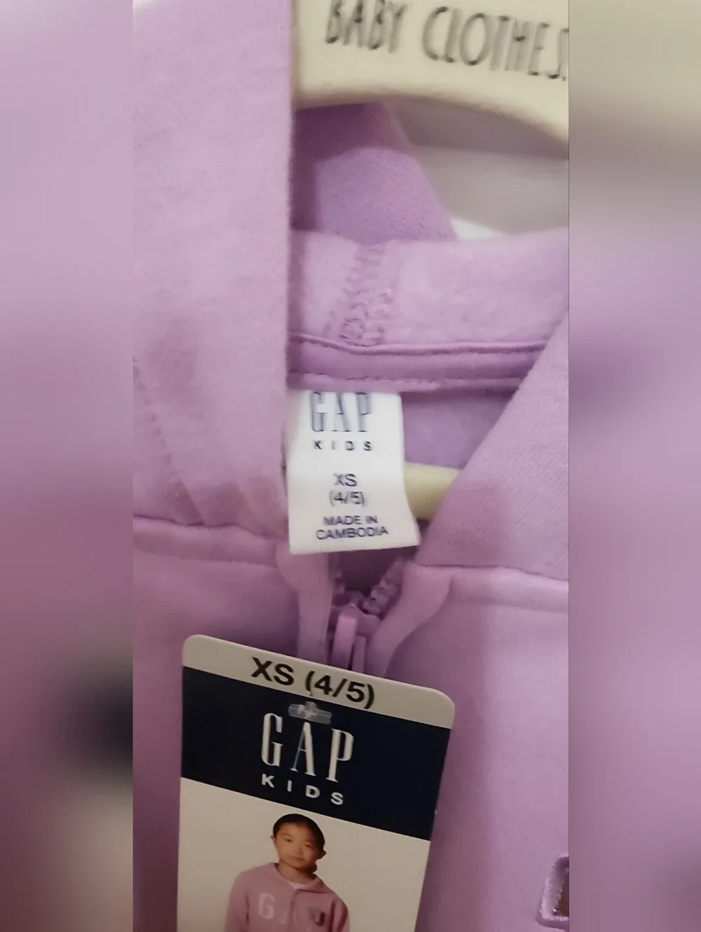 Gap Kids Girls Full Zip Fleece Hoodie NWT Size XS 4-5
